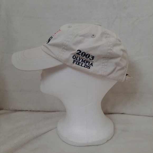 Vintage 2003 Olympia Fields U.S. Open khaki tan embroidered Dad hat - Picture 5 of 13